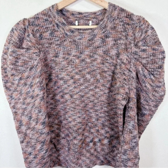 Unbranded Crewneck  Puff Sleeve Space Dye Sweater - Picture 6 of 16